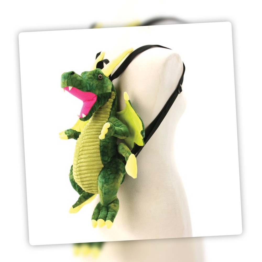 Unisex Cosplay Green Magical Dragon Cute Plush 3D Backpack Bag - Picture 5 of 5